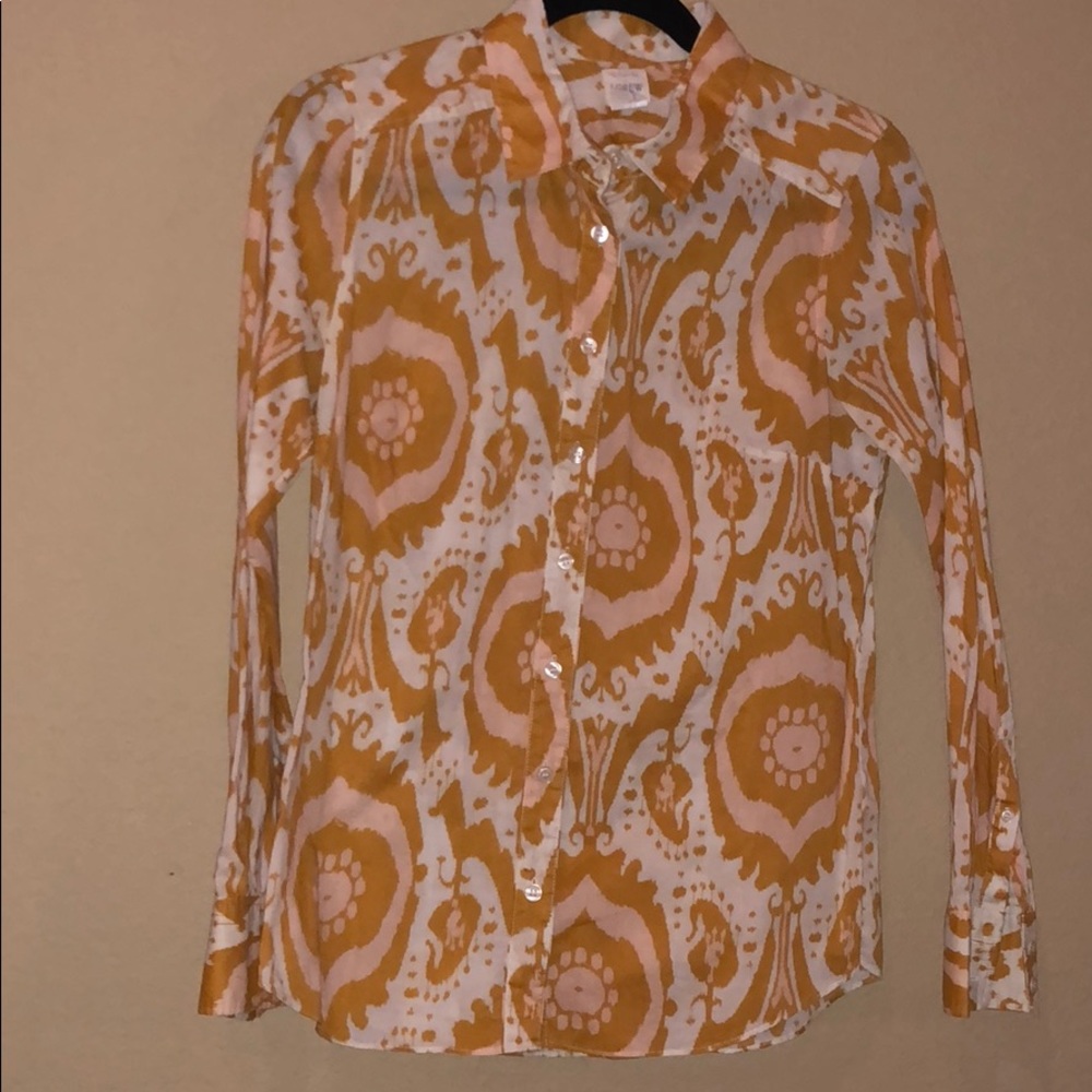JCrew paisley button down shirt